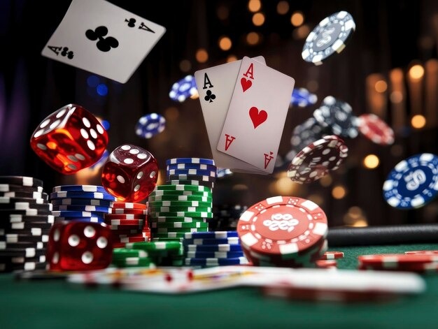 Live-dealer blackjack table with multi-camera view